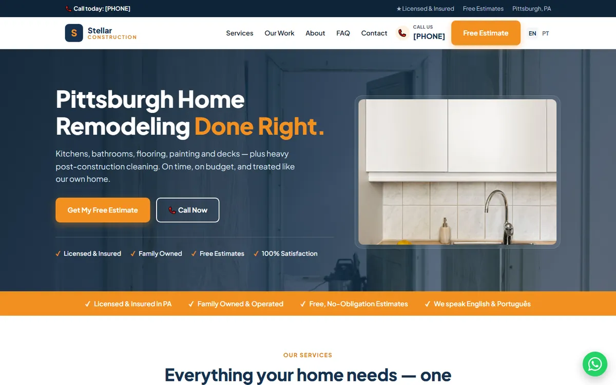 Site da Stellar Construction